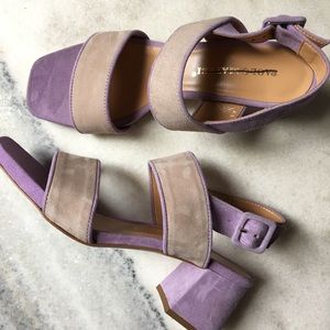 Anthropologie Paolo Mattei Color-blocked Heels